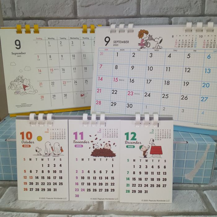 9月始まりカレンダー
