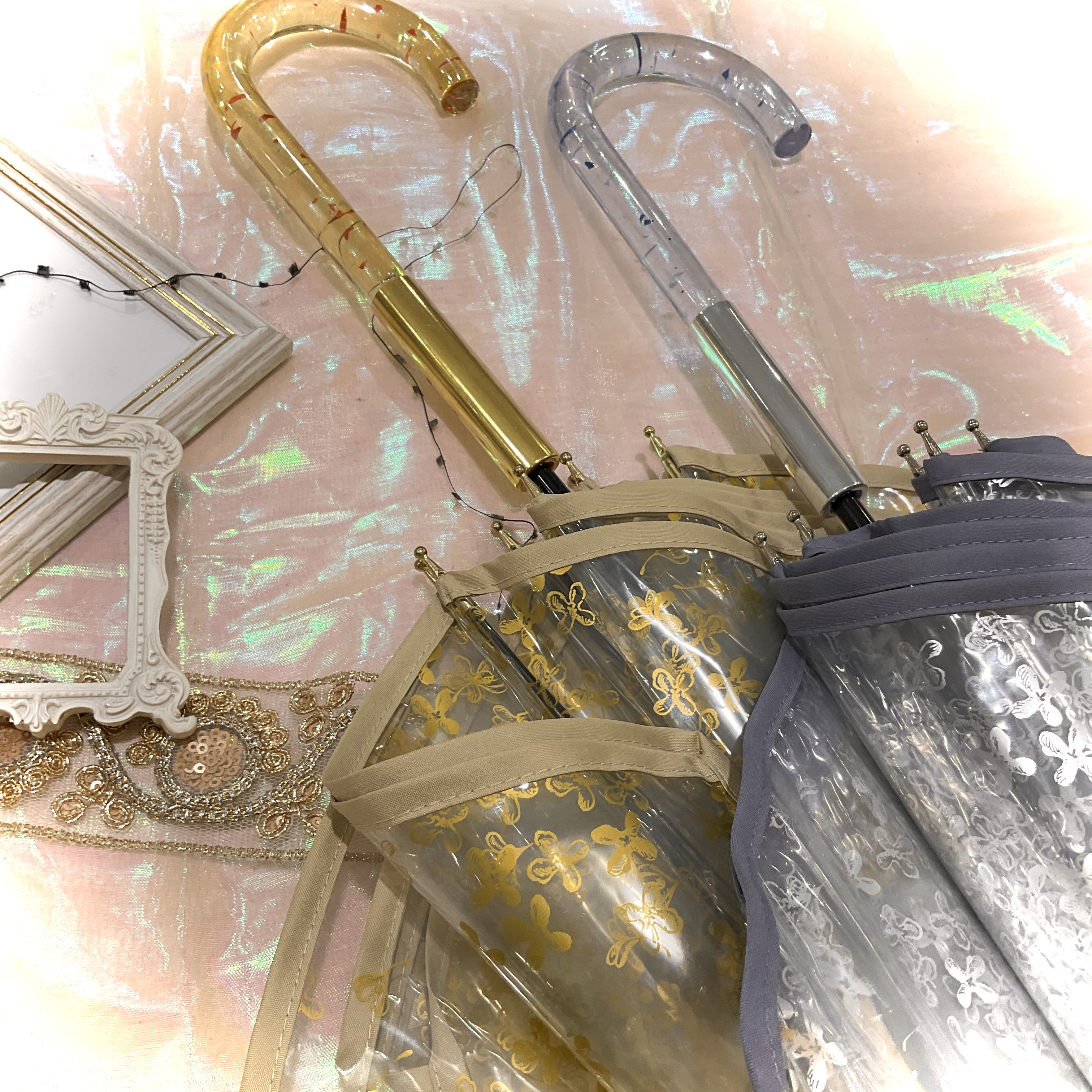 金木犀と銀木犀のビニール傘