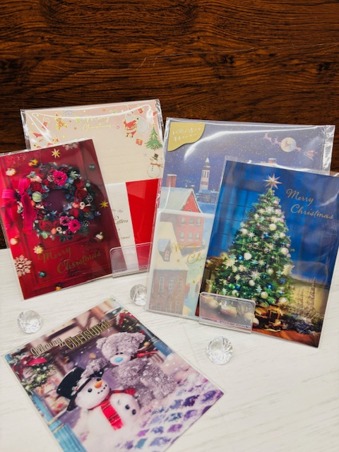 クリスマス3Dポストカード＆レターセット