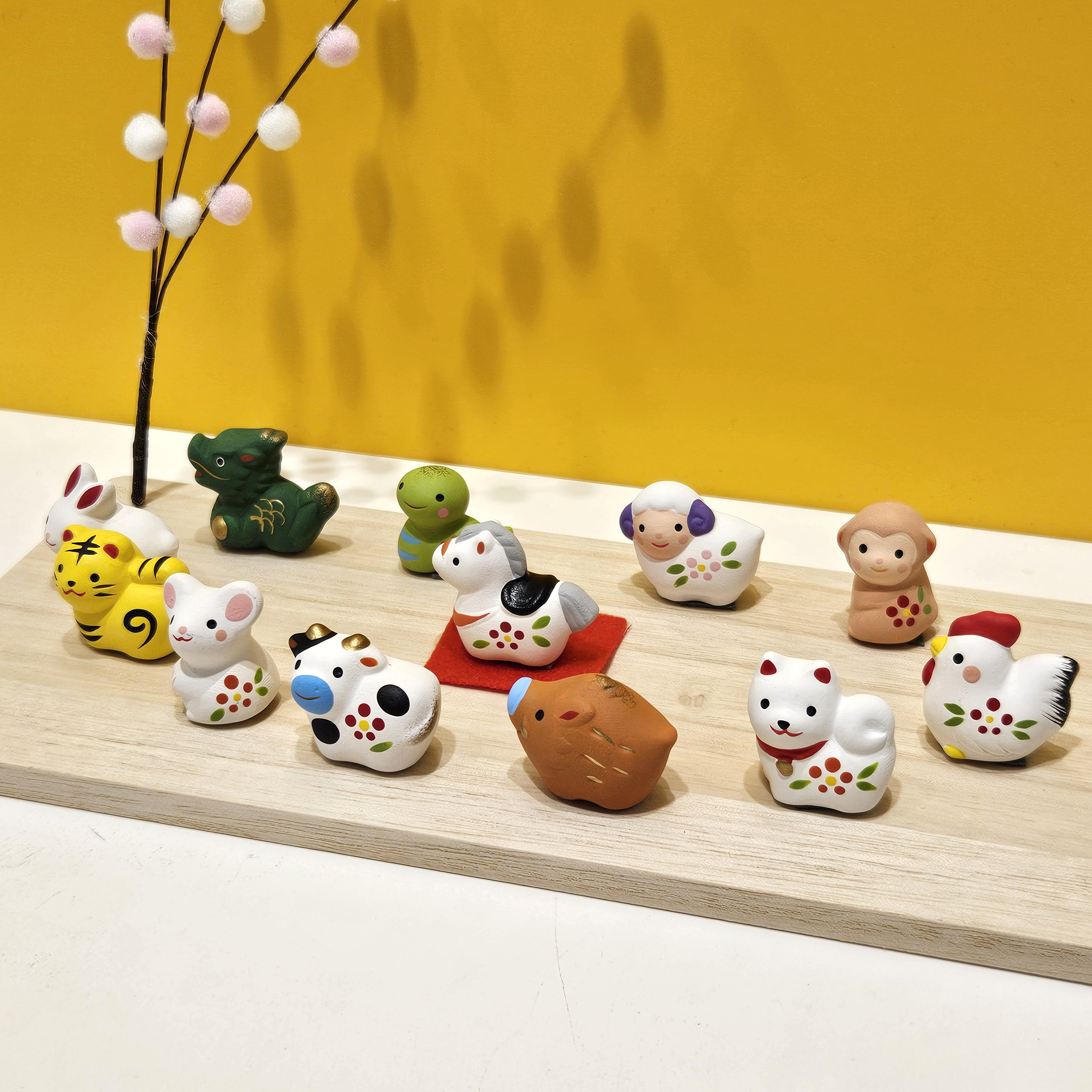 錦彩招福十二支飾り