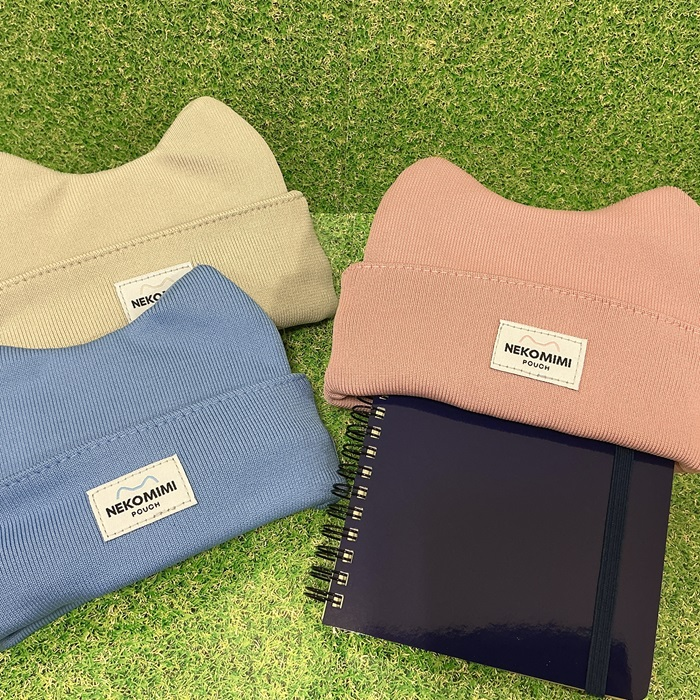 ノートにかぶせる猫耳ポーチ