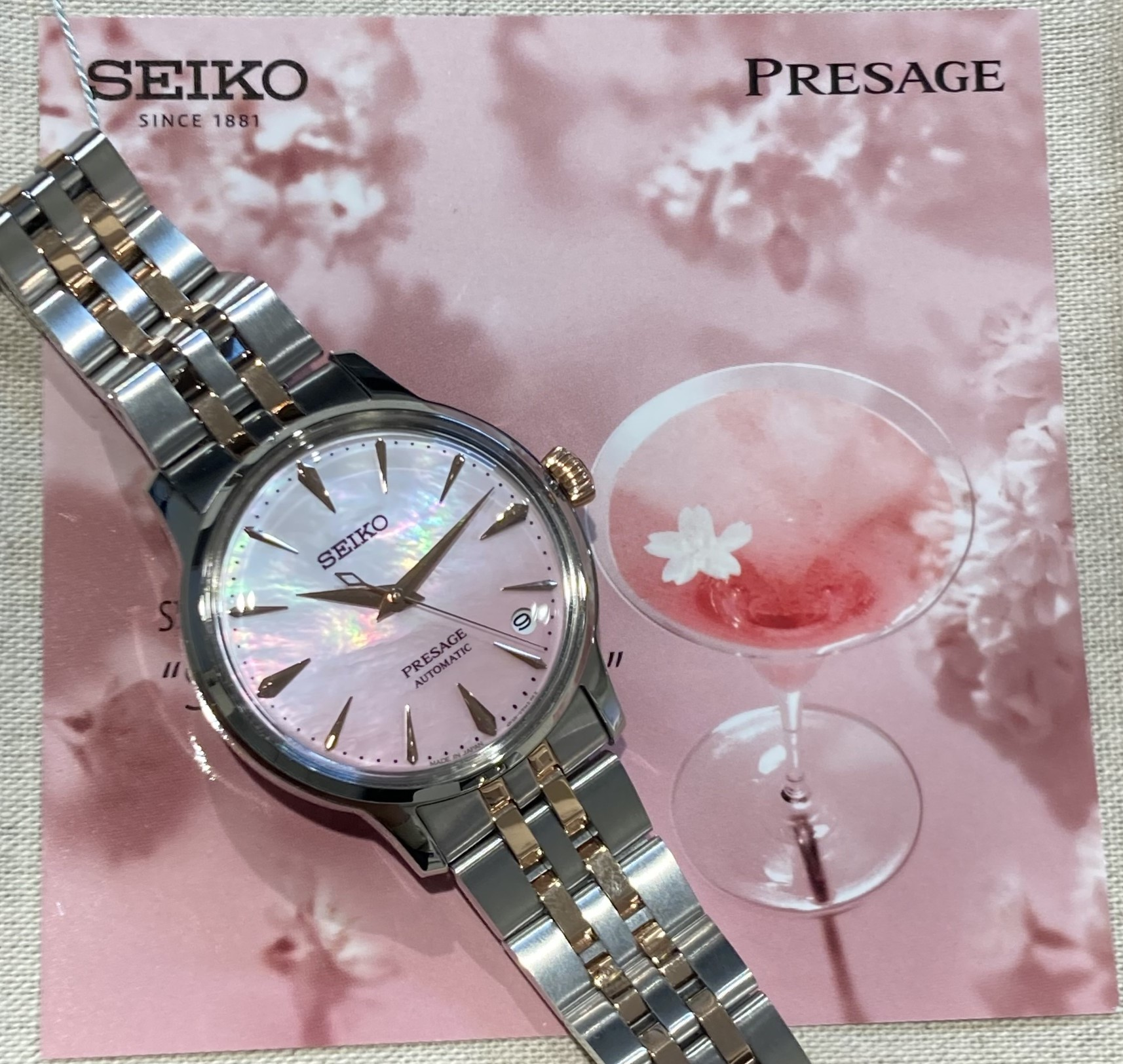 【SEIKO PRESAGE 新作】桜のカクテルをテーマにした限定モデル