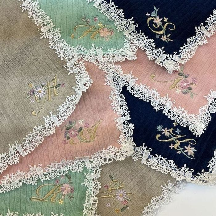 イニシャルタオルハンカチ