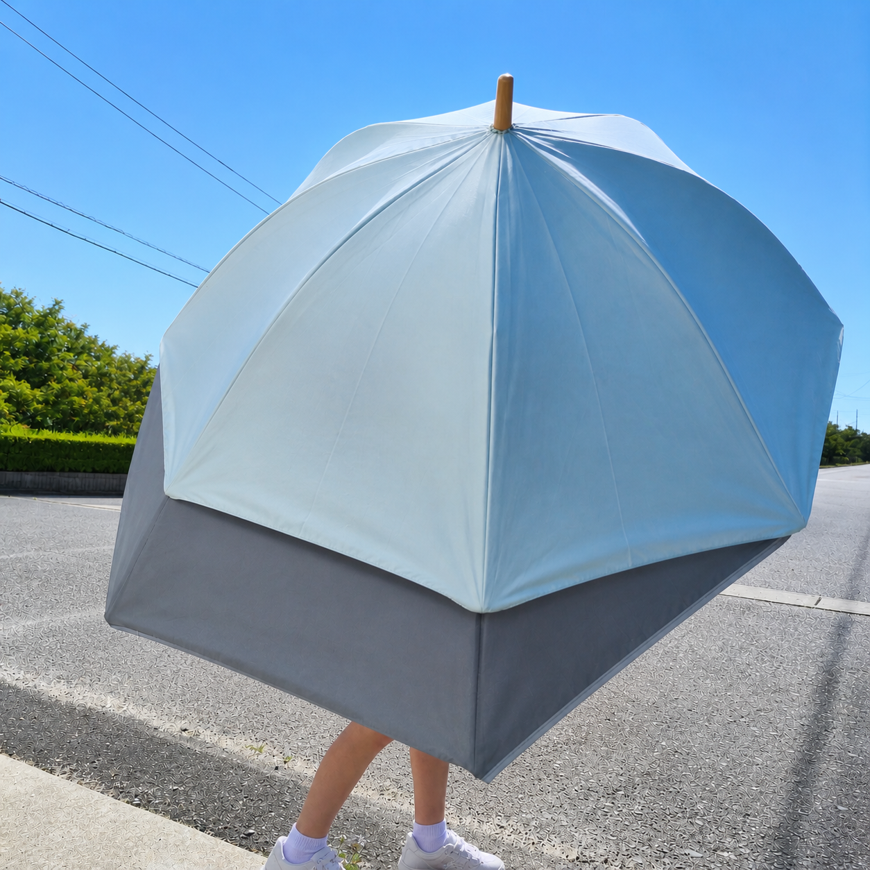 【キッズ用】背中が伸びる晴雨兼用傘