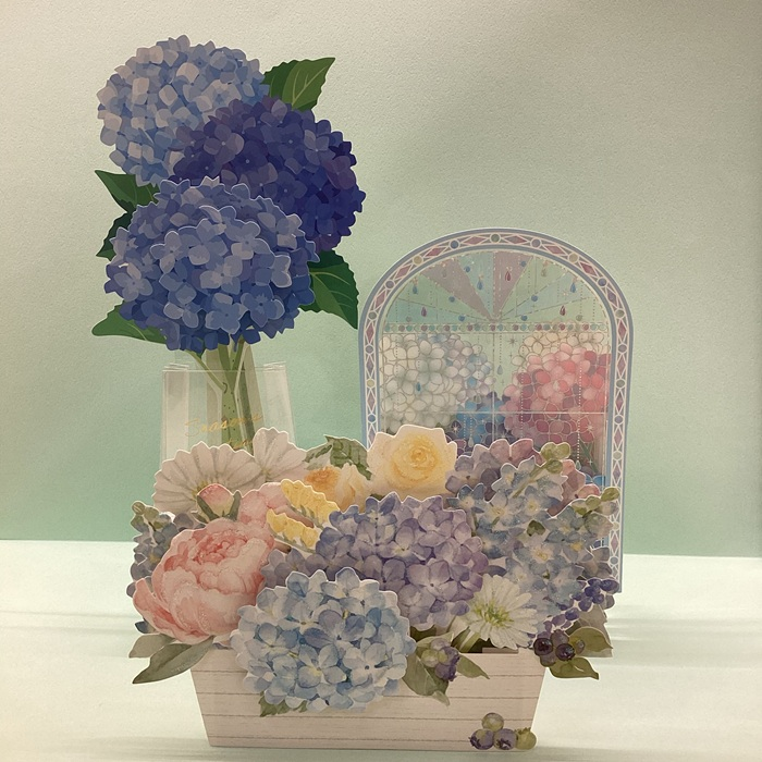 色鮮やかな紫陽花カード