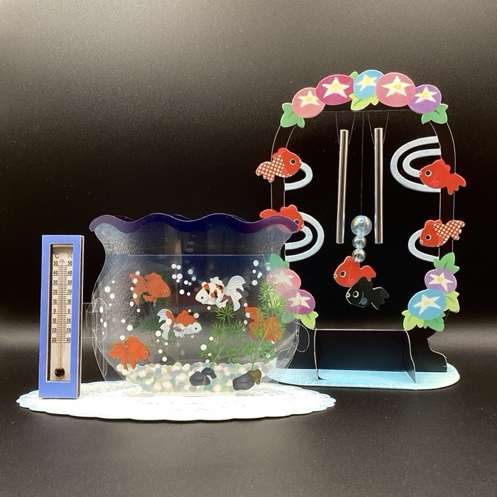 金魚柄ポップアップカード