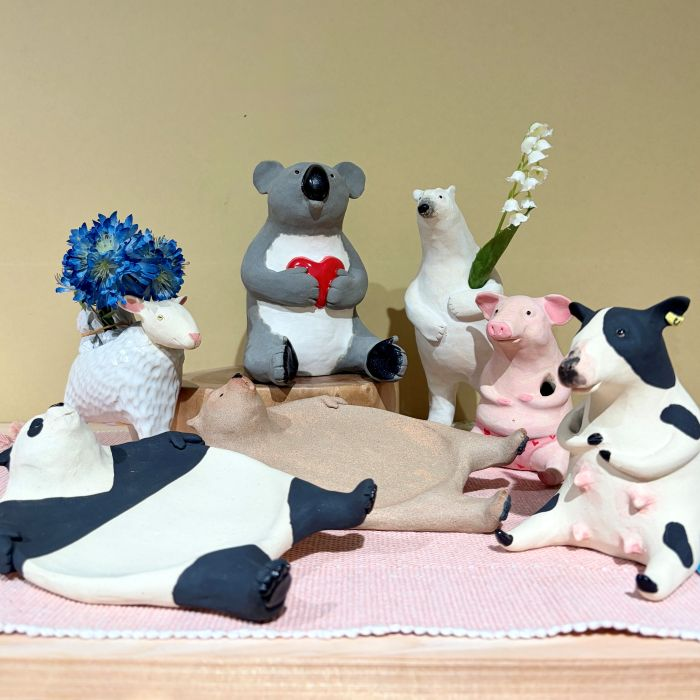 クスッと笑顔になれるどうぶつ陶器